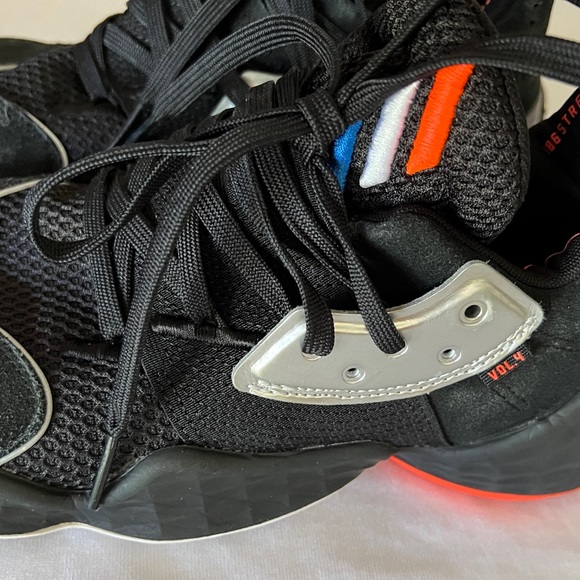 7.5 Adidas Harden Vol 4 Black Blue APE 77901 Athletic Sportswear Shoes Footwear - Picture 11 of 12